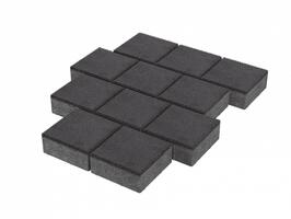  Тротуарная плитка Stellard Квадрат 200x200x80 мм Черный: внешний вид